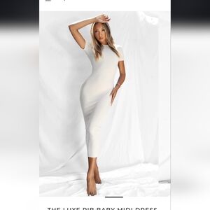 All Things Golden Luxe Rib Midi Dress